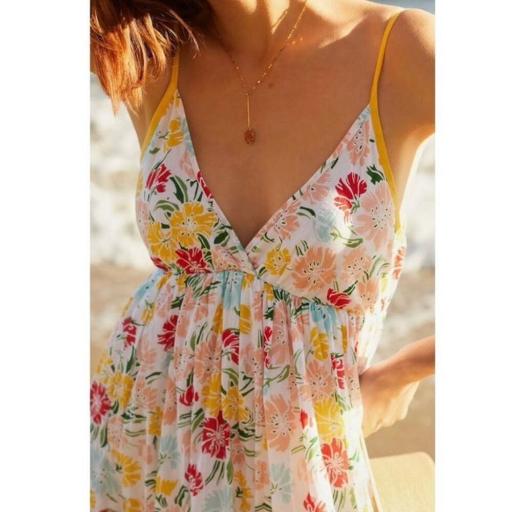 Anthropologie Ro’s Garden Florida Floral Maxi Dress Size L - Picture 6 of 14